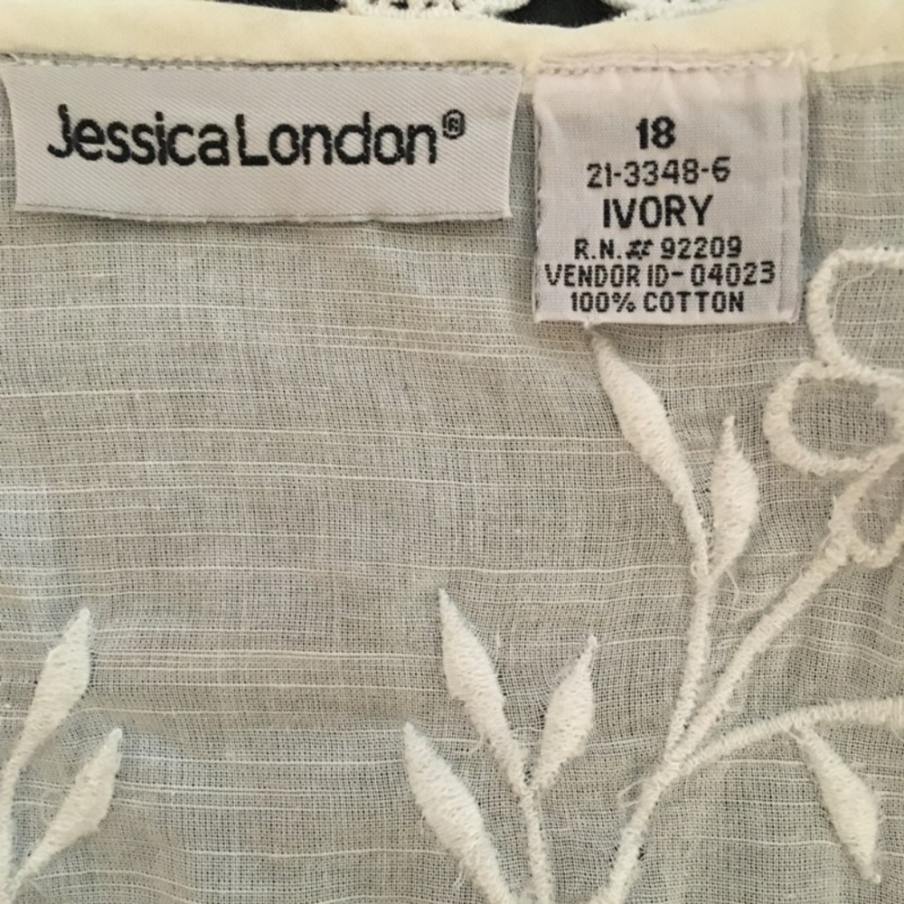 Jessica London Crochet Vest Size 18 Ivory - Picture 5 of 5
